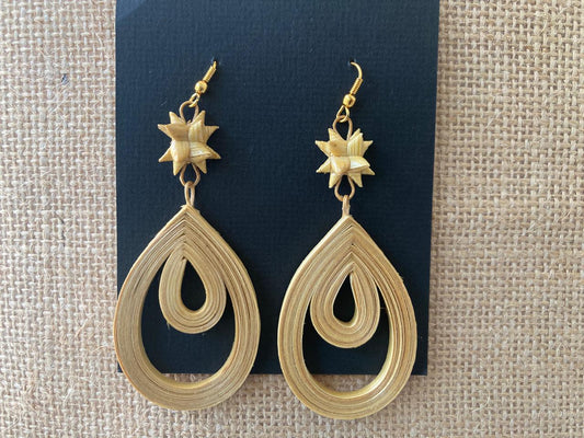 Bamboo long intricate earring - Multiple Designs