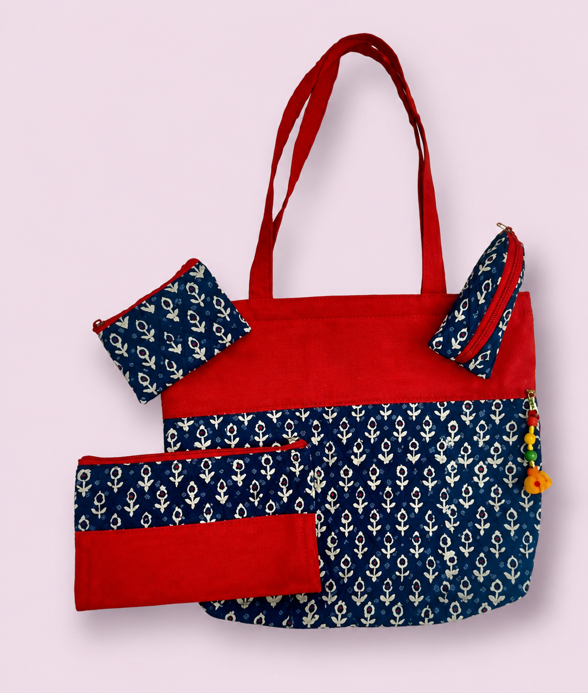 Hand Bags - Indigo print