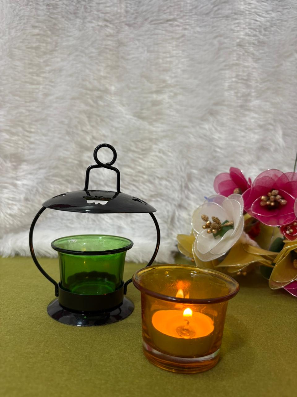 Colourful glass lamps Pink / Green / Blue / Yellow