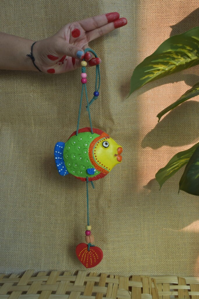 Hanging - Small Fish - Pottery Small Fish with String