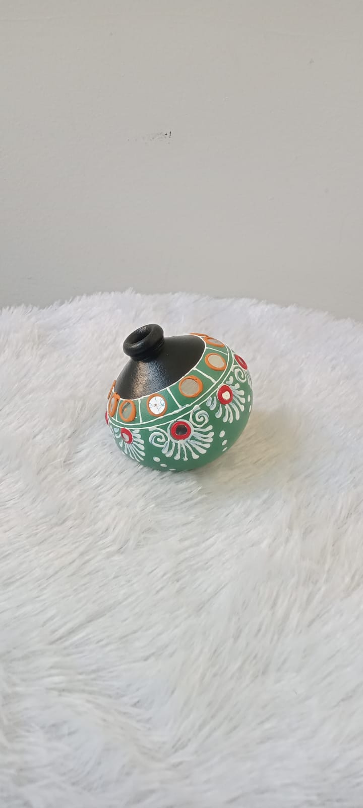 Multiple colour / shape - Glass work with Mandala art (Green & Purple) [KPTG011]