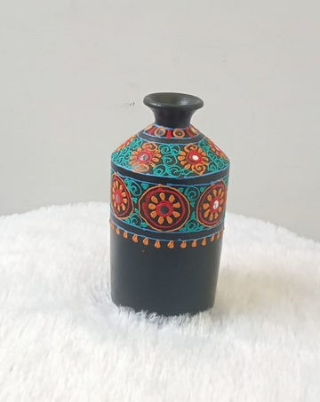 Handcrafted Terracotta Mirror Work Pottery