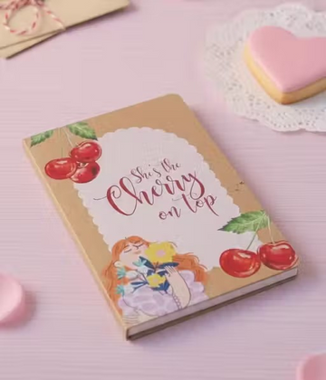 Handcrafted Cherry Theme Diary