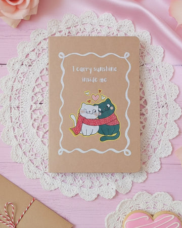 Handcrafted Cat Theme Diary