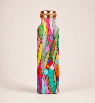 Tree of Life Art Copper Bottle