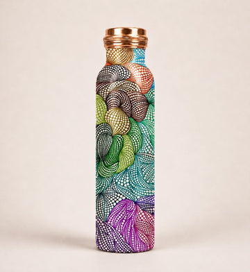 Bubble Nebula Art Copper Bottle