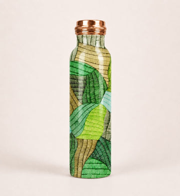 Shades of Green Art Copper Bottle