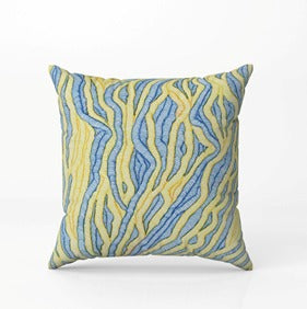 Abstract Wave & Colorful Floral Cushion Covers Set of 2