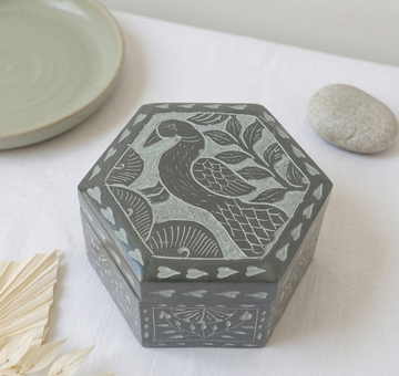 Black Marble Jewellery Box