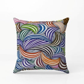 Vibrant Flow & Soft Gold Cushion Covers Set of 2