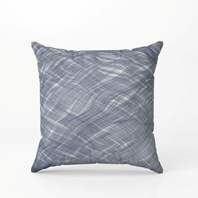 Blue Diamond & Crosshatch Cushion Covers Set of 2