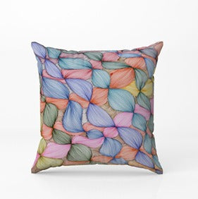 Abstract Wave & Colorful Floral Cushion Covers Set of 2