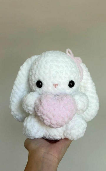 Handmade Heart Bunny Soft Toy