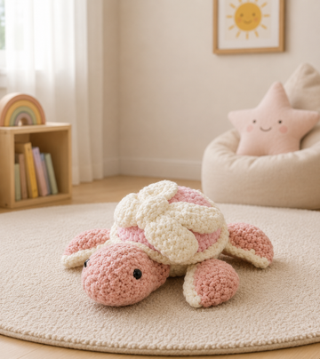 Handcrafted Crochet Pink Turtle