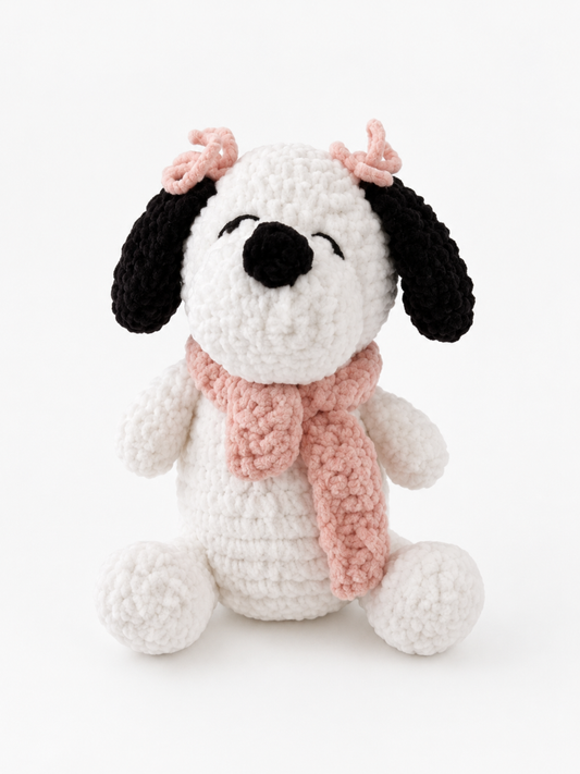 Crochet Toys (8 to 12 inch) - White dog